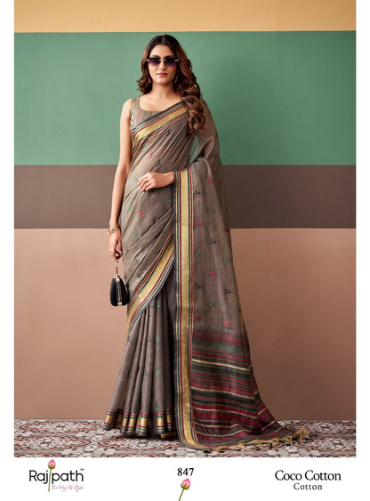 Coco Cotton Rajpath Sarees Supplier Gujarat