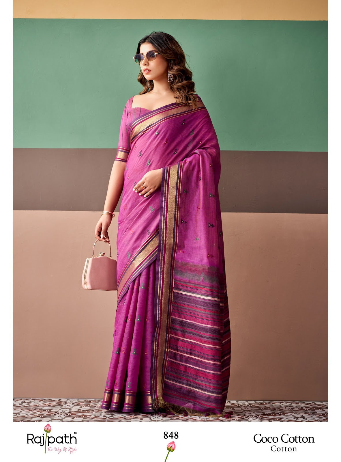 Coco Cotton Rajpath Sarees Supplier Gujarat