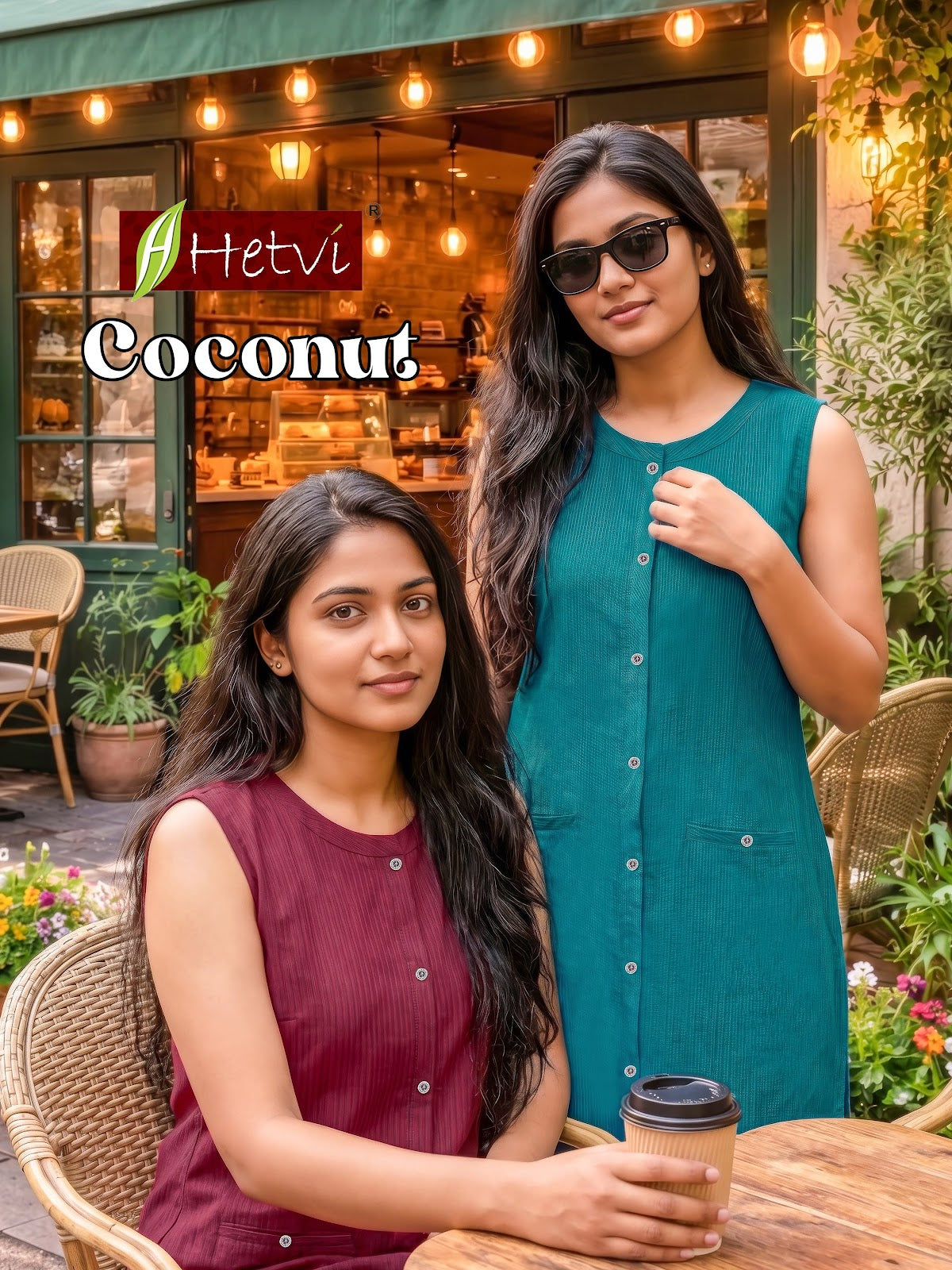 Coconut Hetvi Dobby Kurti With Pocket Exporter Ahmedabad