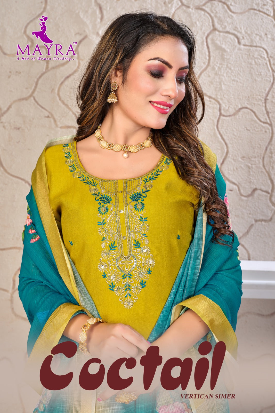 Coctail Mayra Vertican Readymade Pant Style Suits Supplier