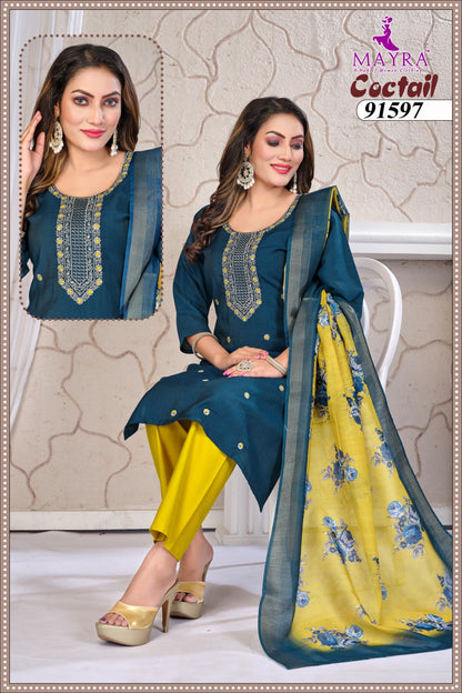 Coctail Mayra Vertican Readymade Pant Style Suits Supplier