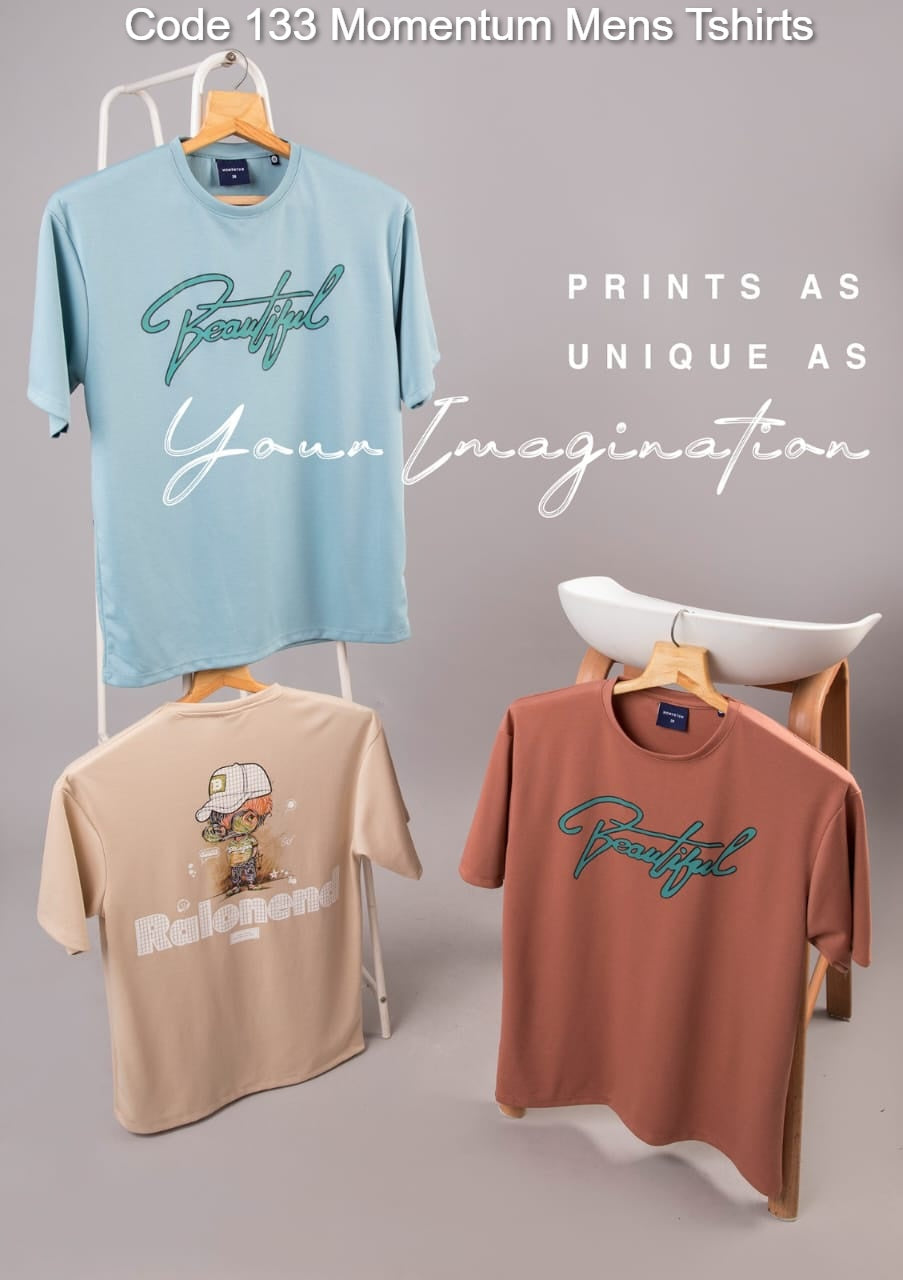Code 133 Momentum Feather Knit Mens Tshirts Wholesaler India