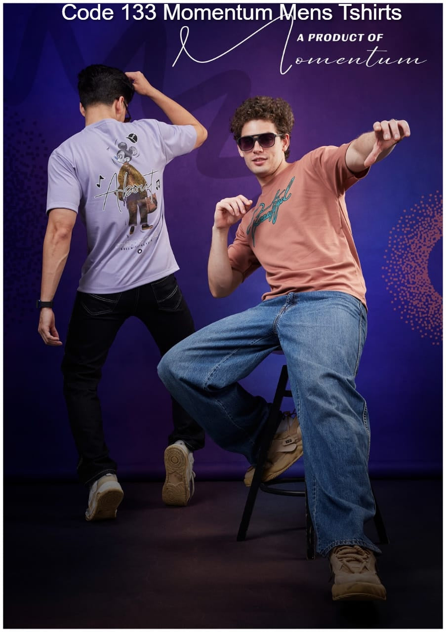 Code 133 Momentum Feather Knit Mens Tshirts Wholesaler India