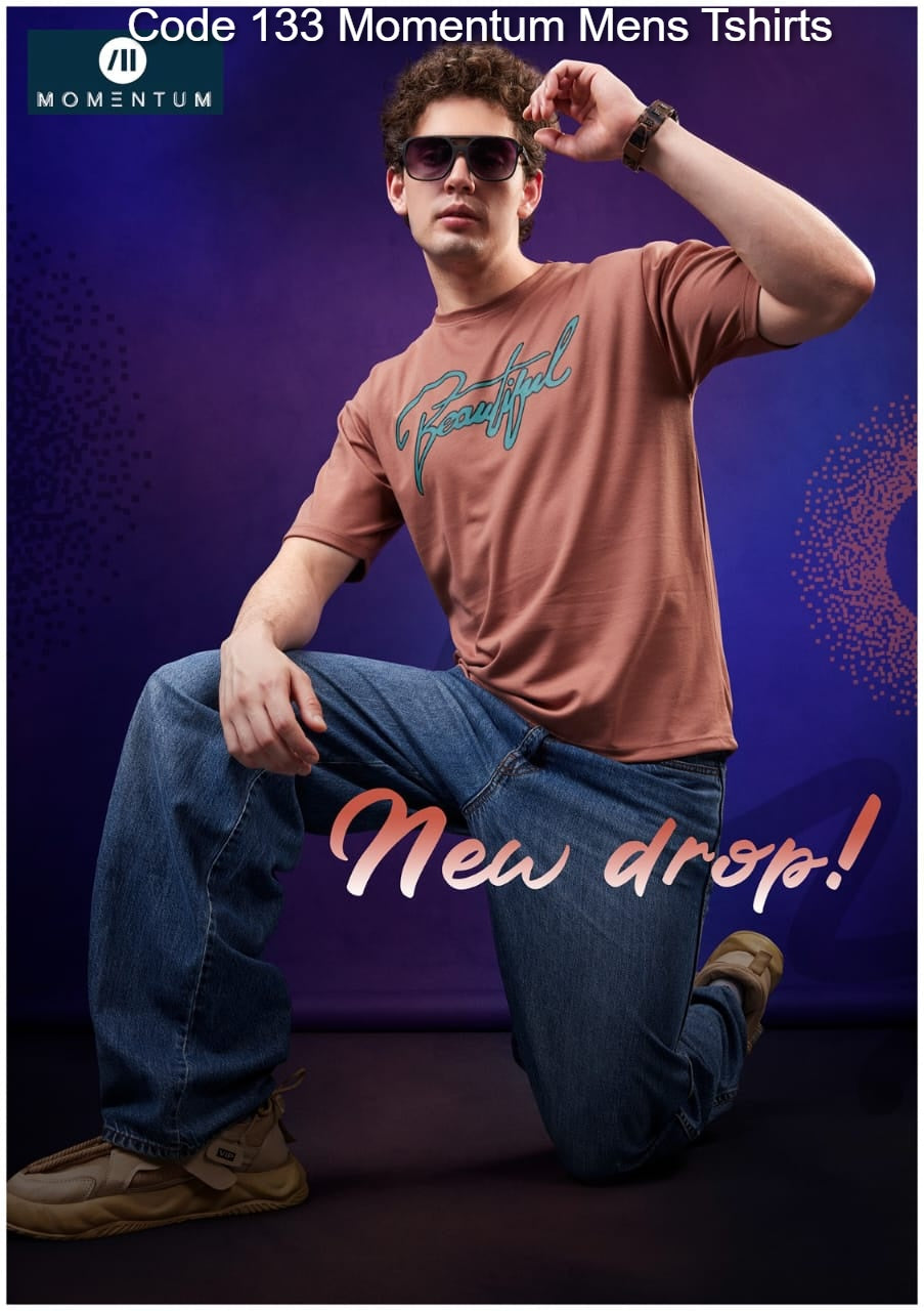 Code 133 Momentum Feather Knit Mens Tshirts Wholesaler India