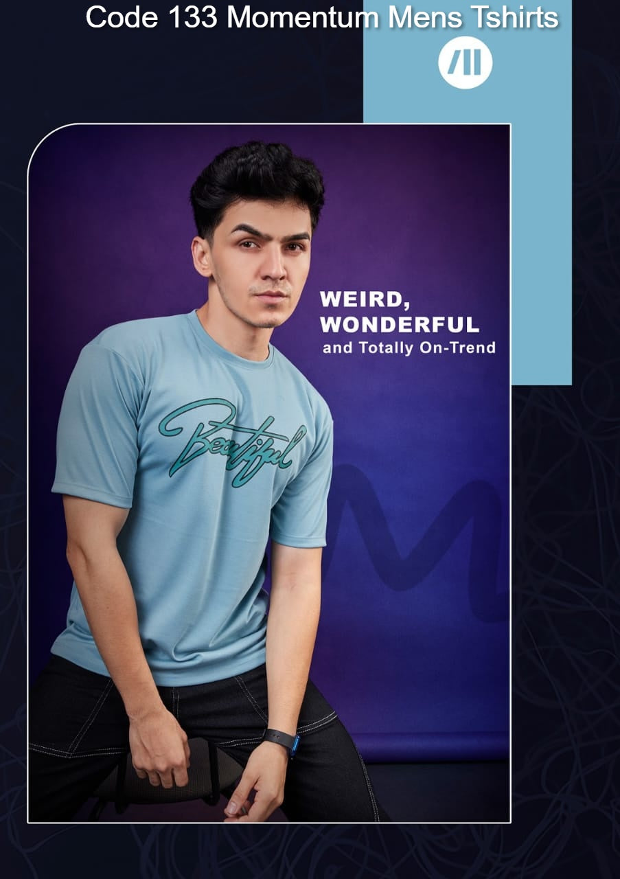 Code 133 Momentum Feather Knit Mens Tshirts Wholesaler India