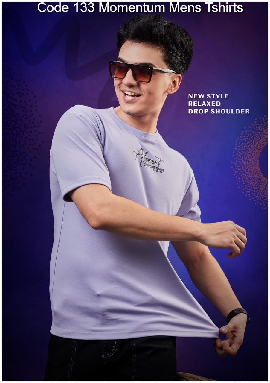 Code 133 Momentum Feather Knit Mens Tshirts Wholesaler India