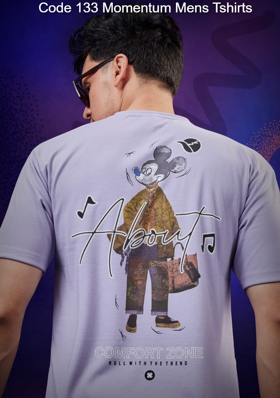 Code 133 Momentum Feather Knit Mens Tshirts Wholesaler India