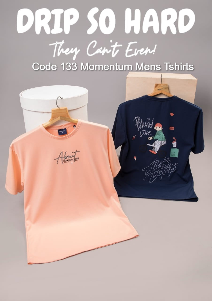 Code 133 Momentum Feather Knit Mens Tshirts Wholesaler India