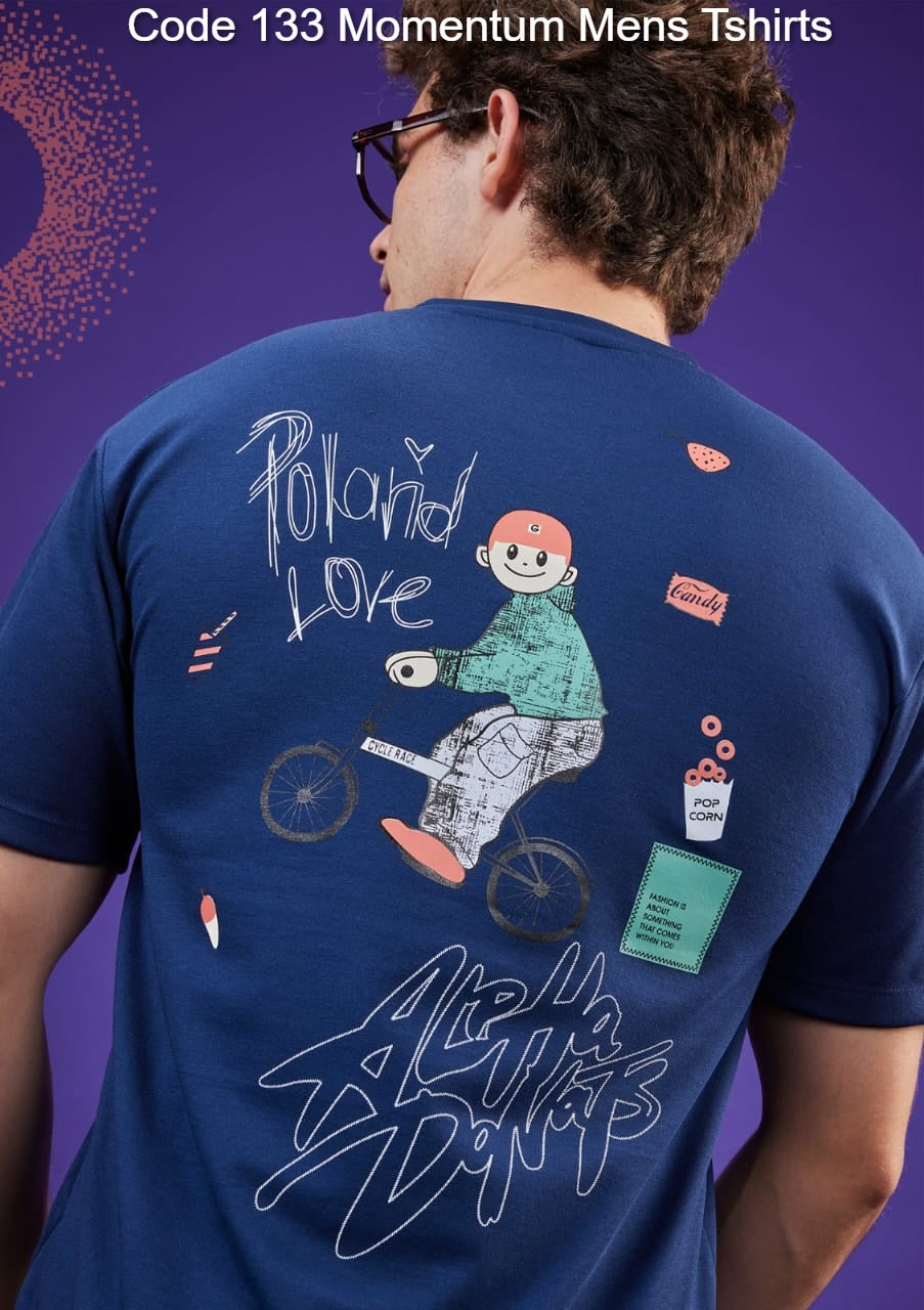 Code 133 Momentum Feather Knit Mens Tshirts Wholesaler India