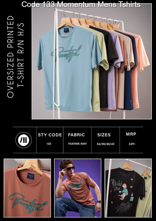 Code 133 Momentum Feather Knit Mens Tshirts Wholesaler India