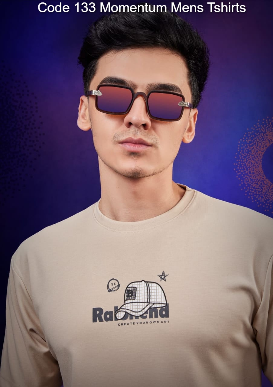 Code 133 Momentum Feather Knit Mens Tshirts Wholesaler India