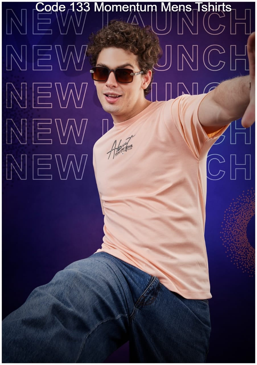 Code 133 Momentum Feather Knit Mens Tshirts Wholesaler India