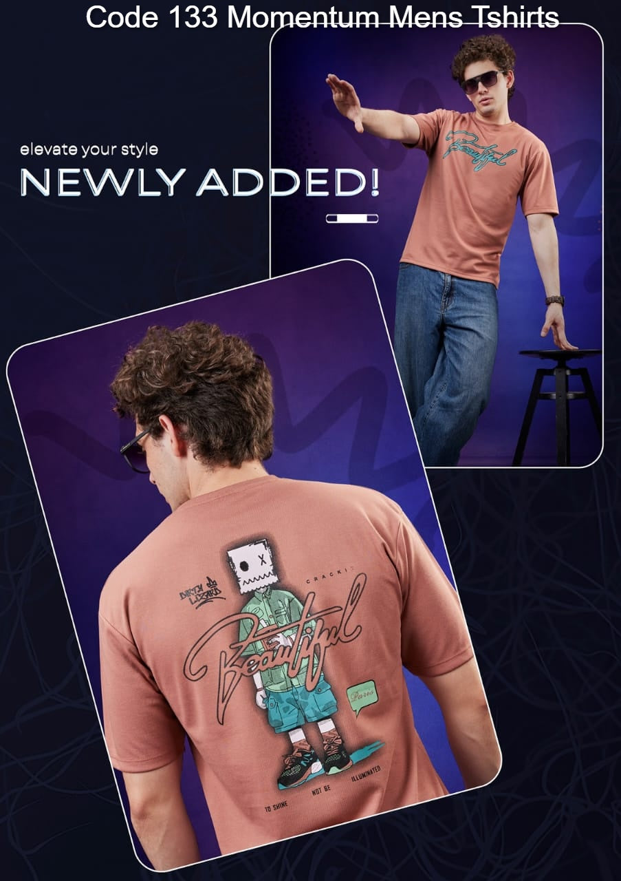 Code 133 Momentum Feather Knit Mens Tshirts Wholesaler India