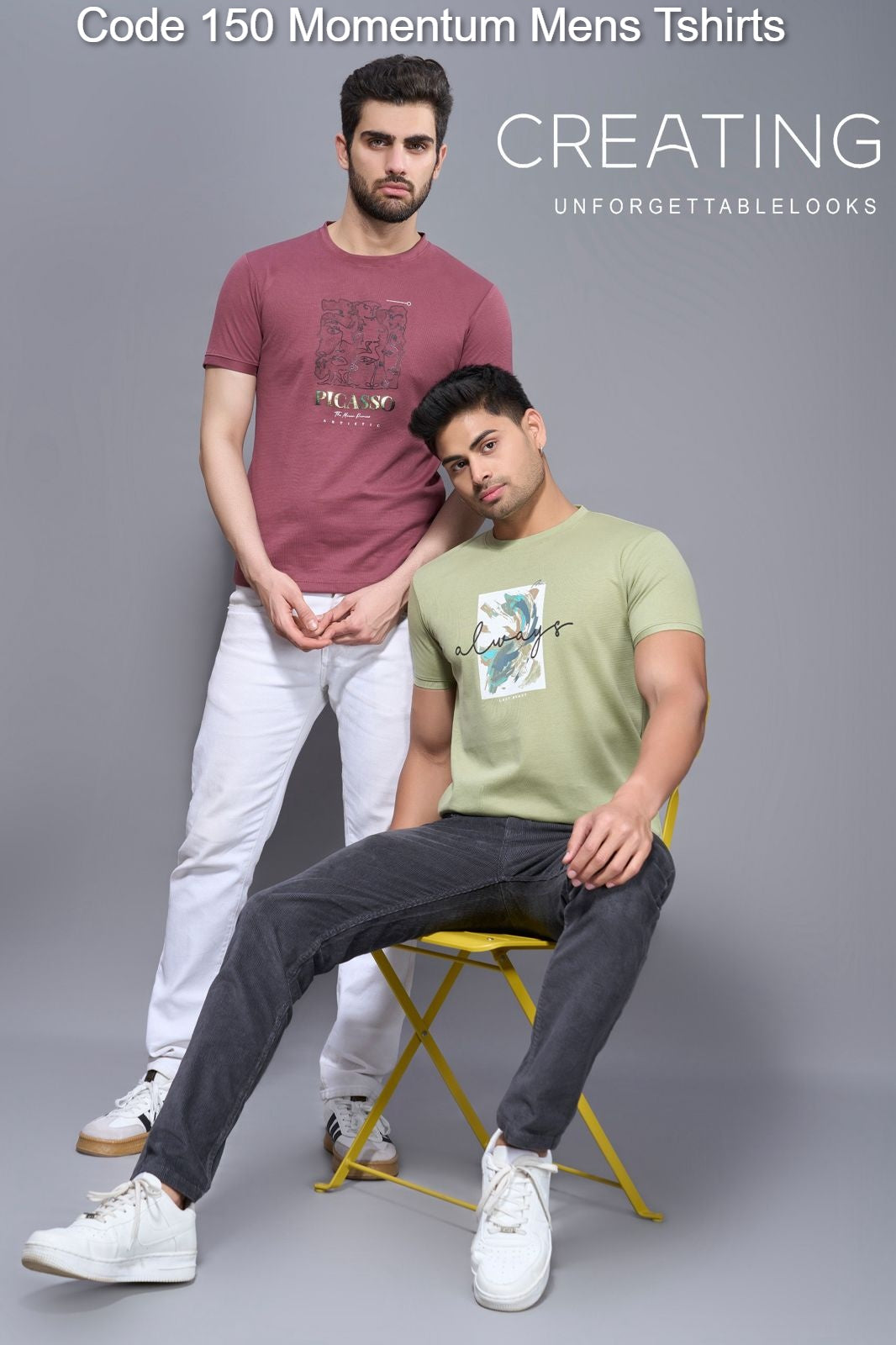 Code 150 Momentum Canvas Mens Tshirts Wholesale Price