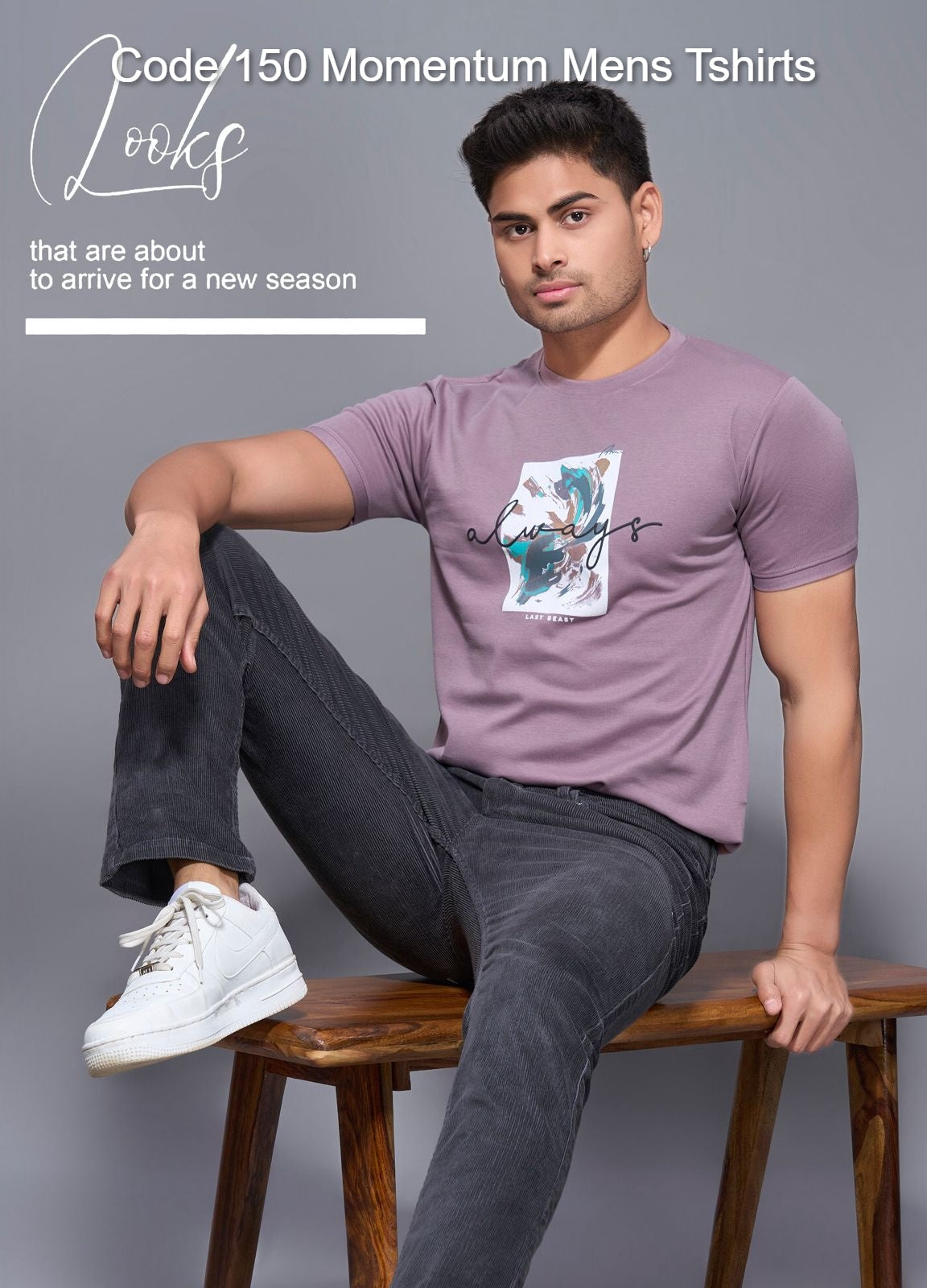 Code 150 Momentum Canvas Mens Tshirts Wholesale Price