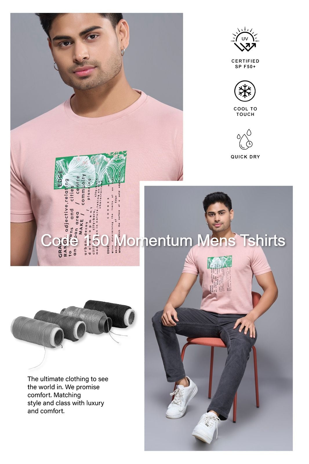 Code 150 Momentum Canvas Mens Tshirts Wholesale Price