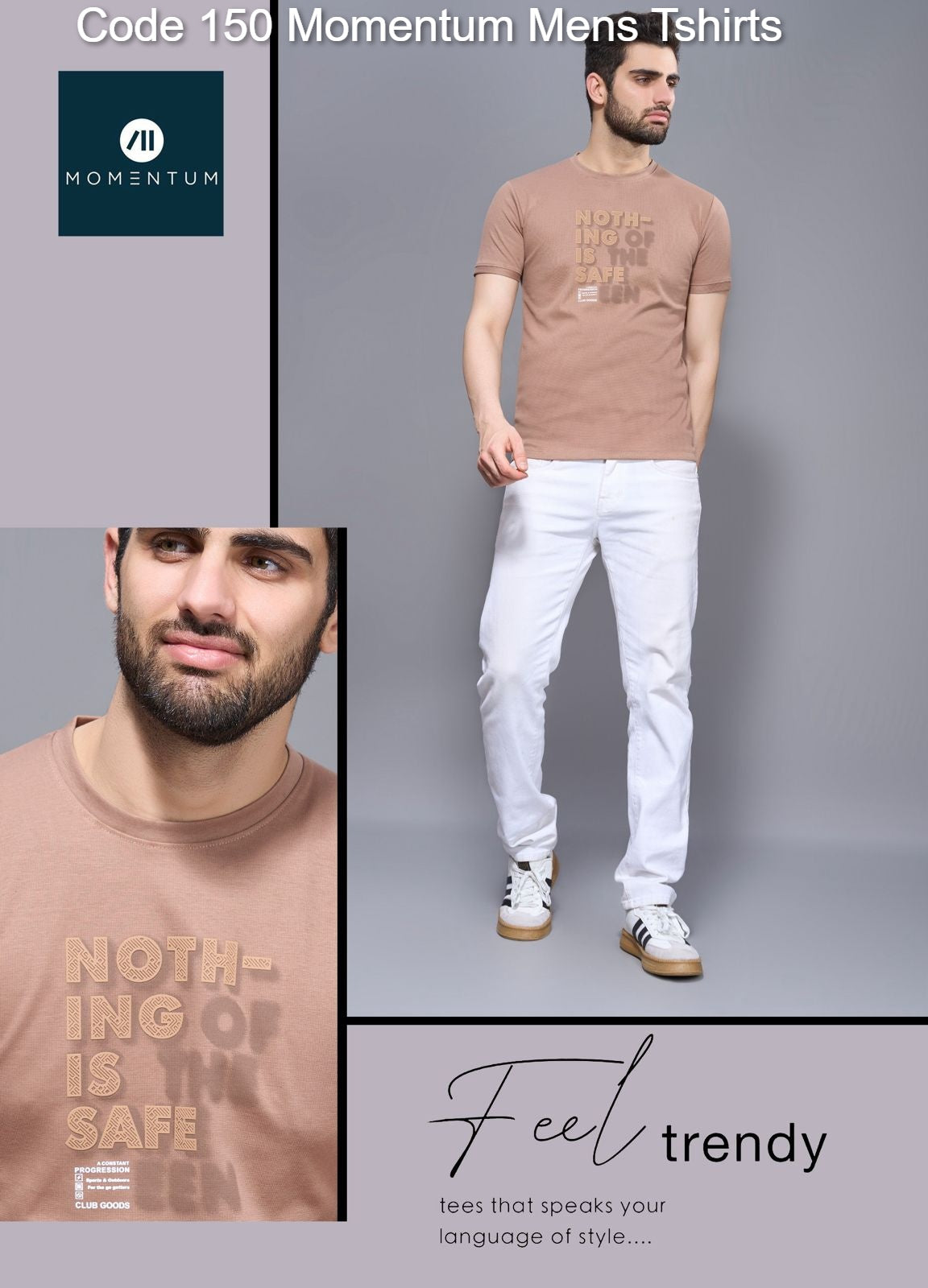 Code 150 Momentum Canvas Mens Tshirts Wholesale Price