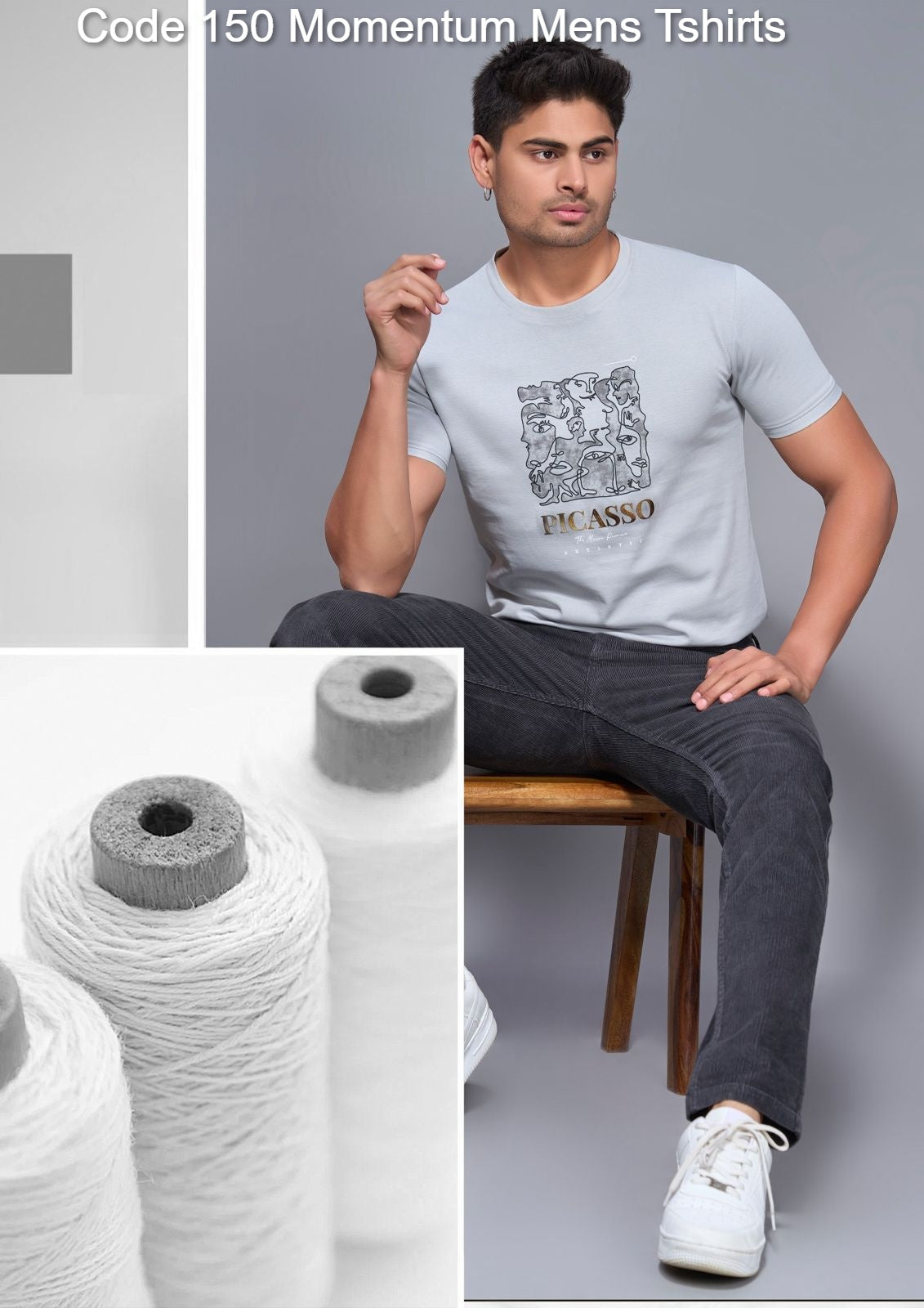 Code 150 Momentum Canvas Mens Tshirts Wholesale Price