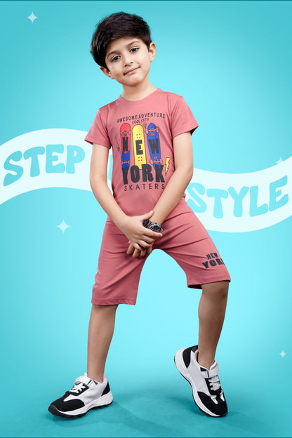 Code 4114 Buddyz Tencil Boys Capri Night Suit Exporter India