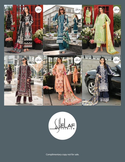 Code Ef001-Ef006 Elaf Cotton Karachi Salwar Suits Exporter Gujarat