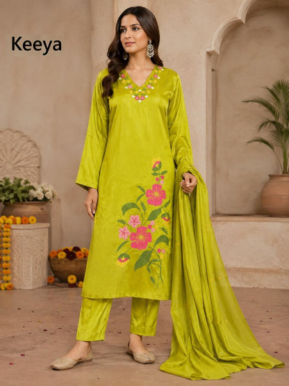 Code K3686 Keeya Roman Readymade Pant Style Suits Wholesale