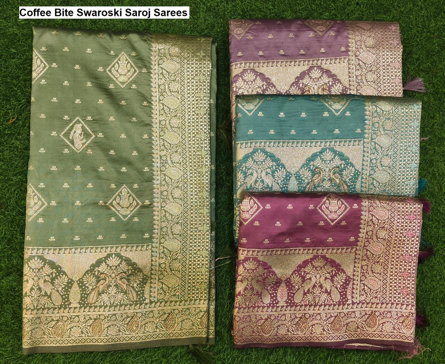 Coffee Bite Swaroski Saroj Pure Silk Sarees Exporter Ahmedabad