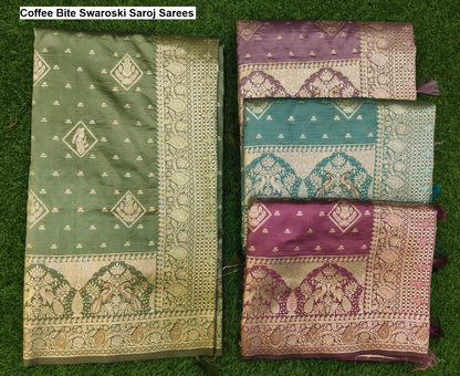 Coffee Bite Swaroski Saroj Pure Silk Sarees Exporter Ahmedabad