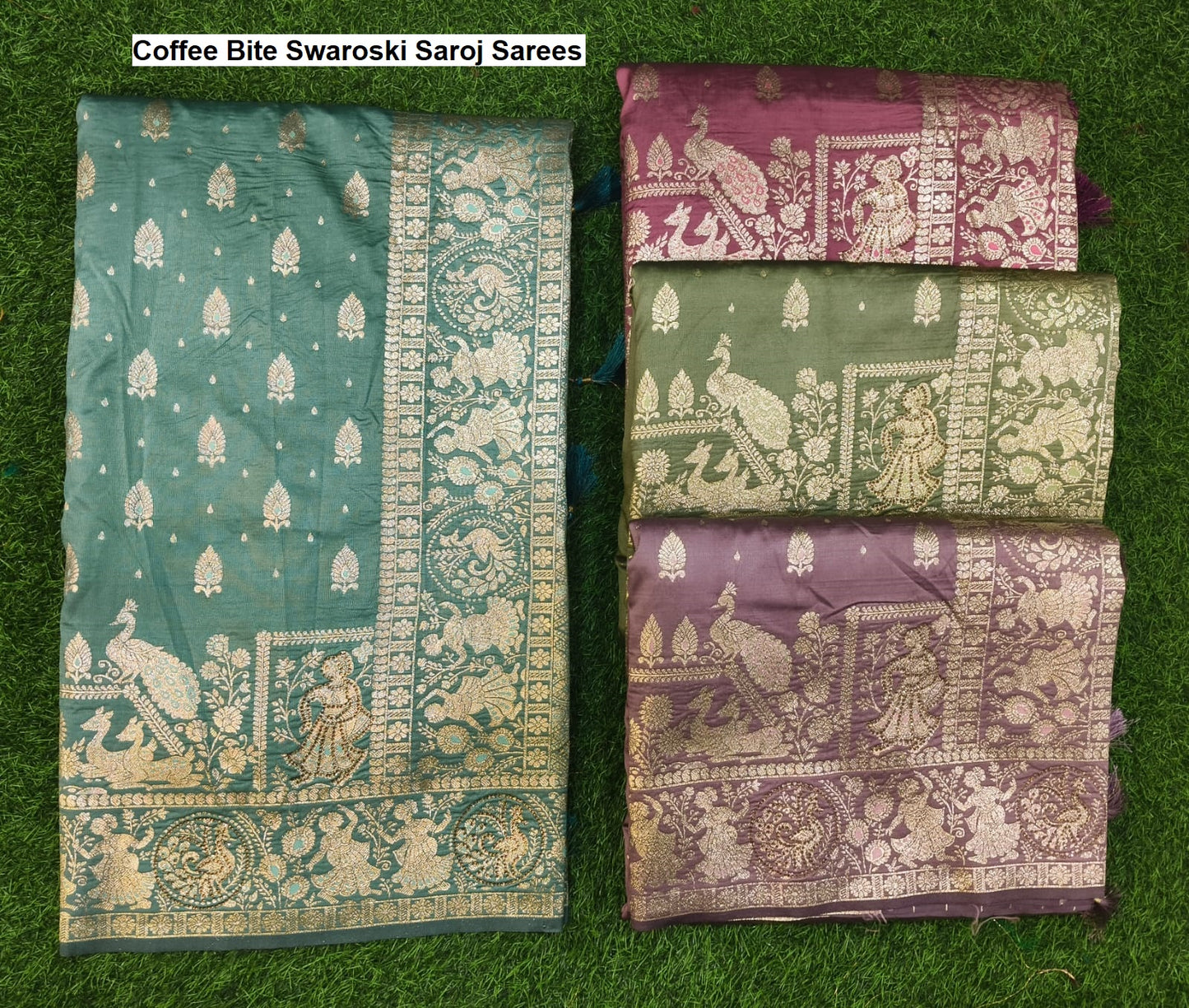 Coffee Bite Swaroski Saroj Pure Silk Sarees Exporter Ahmedabad