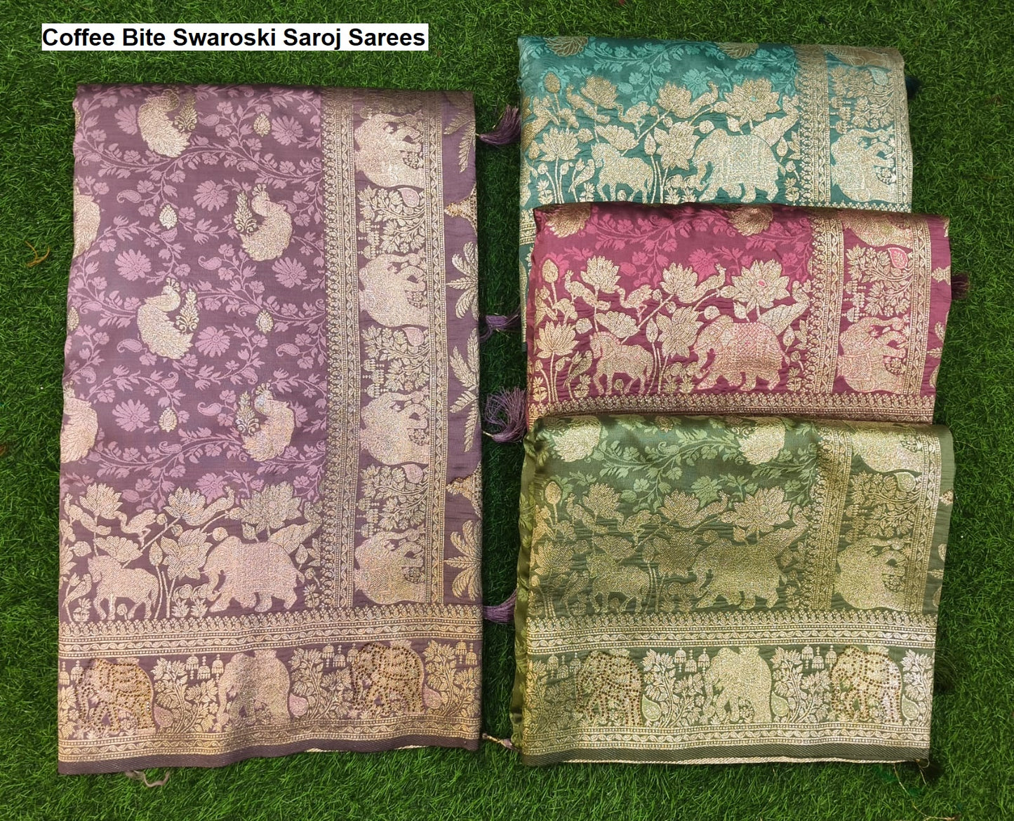Coffee Bite Swaroski Saroj Pure Silk Sarees Exporter Ahmedabad