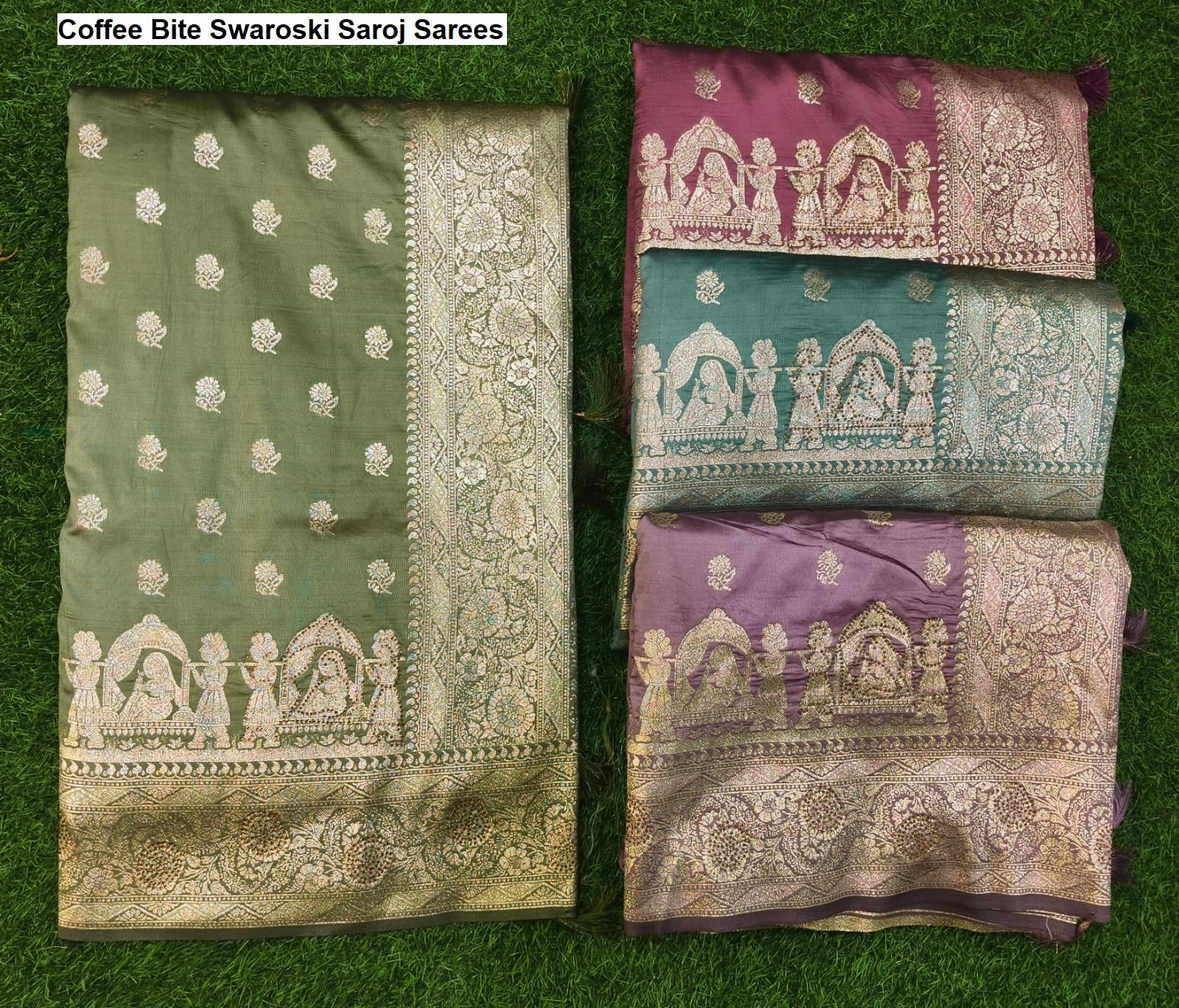 Coffee Bite Swaroski Saroj Pure Silk Sarees Exporter Ahmedabad
