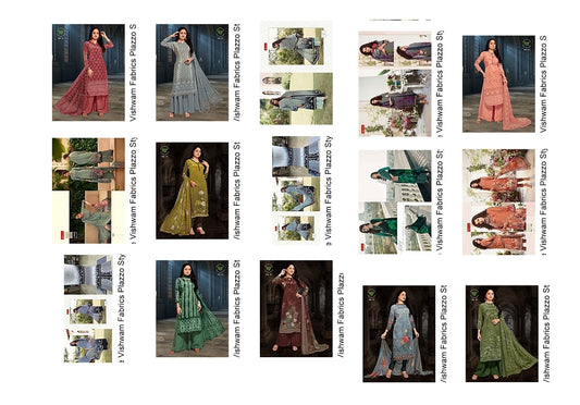 Cold Coffee Vishwam Fabrics Crape Plazzo Style Suits Wholesaler India