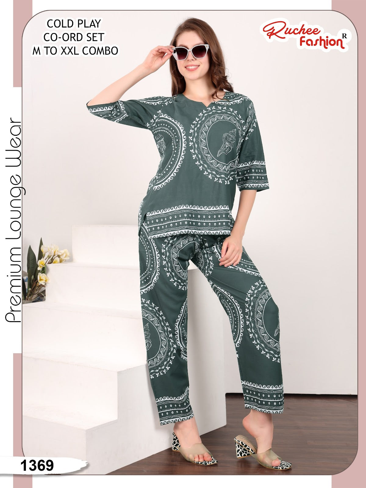 Cold Play 0607 Ruchee Fashion Rayon Co Ord Set Exporter Ahmedabad