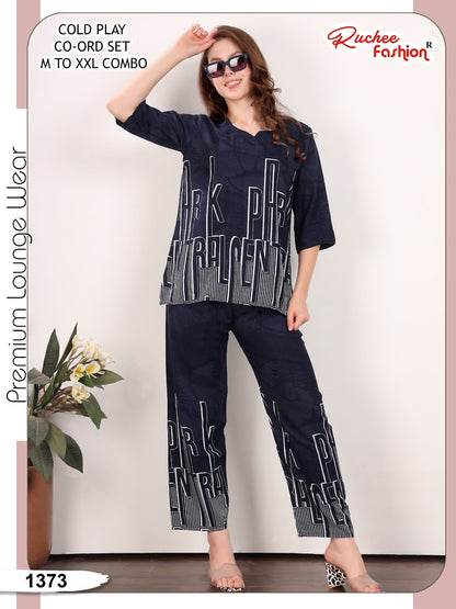 Cold Play 0607 Ruchee Fashion Rayon Co Ord Set Exporter Ahmedabad