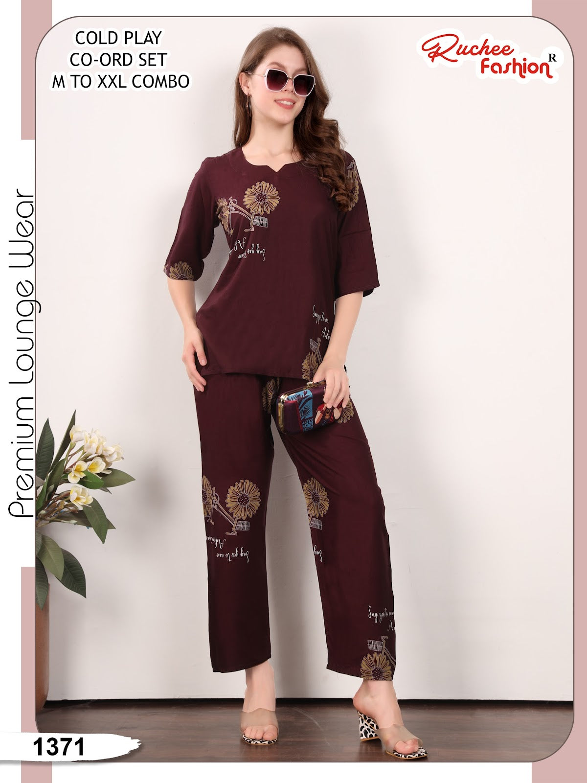 Cold Play 0607 Ruchee Fashion Rayon Co Ord Set Exporter Ahmedabad