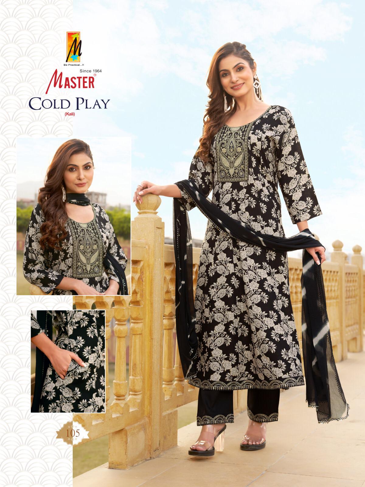 Cold Play Master Rayon Readymade Anarkali Suits Supplier Gujarat