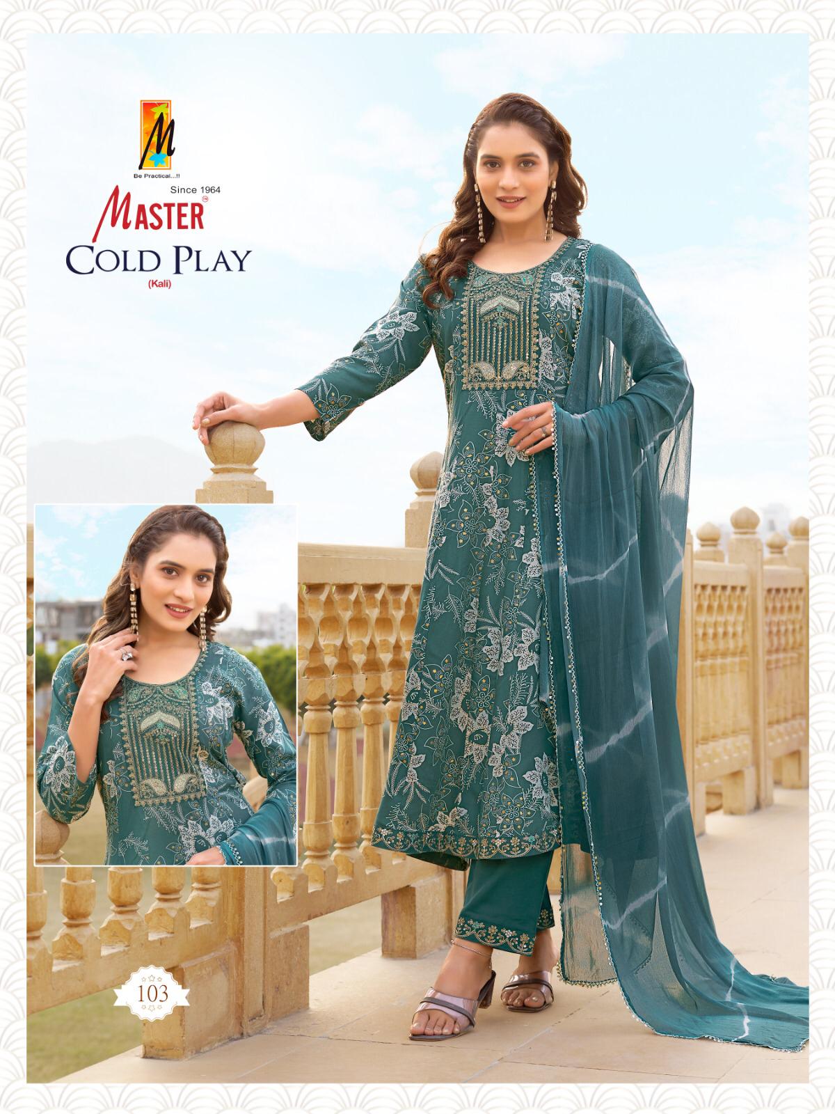 Cold Play Master Rayon Readymade Anarkali Suits Supplier Gujarat
