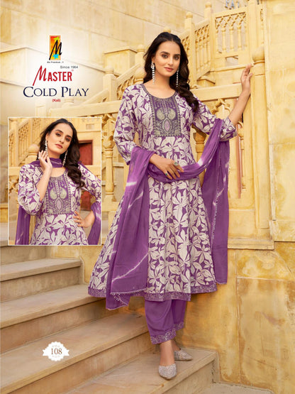 Cold Play Master Rayon Readymade Anarkali Suits Supplier Gujarat