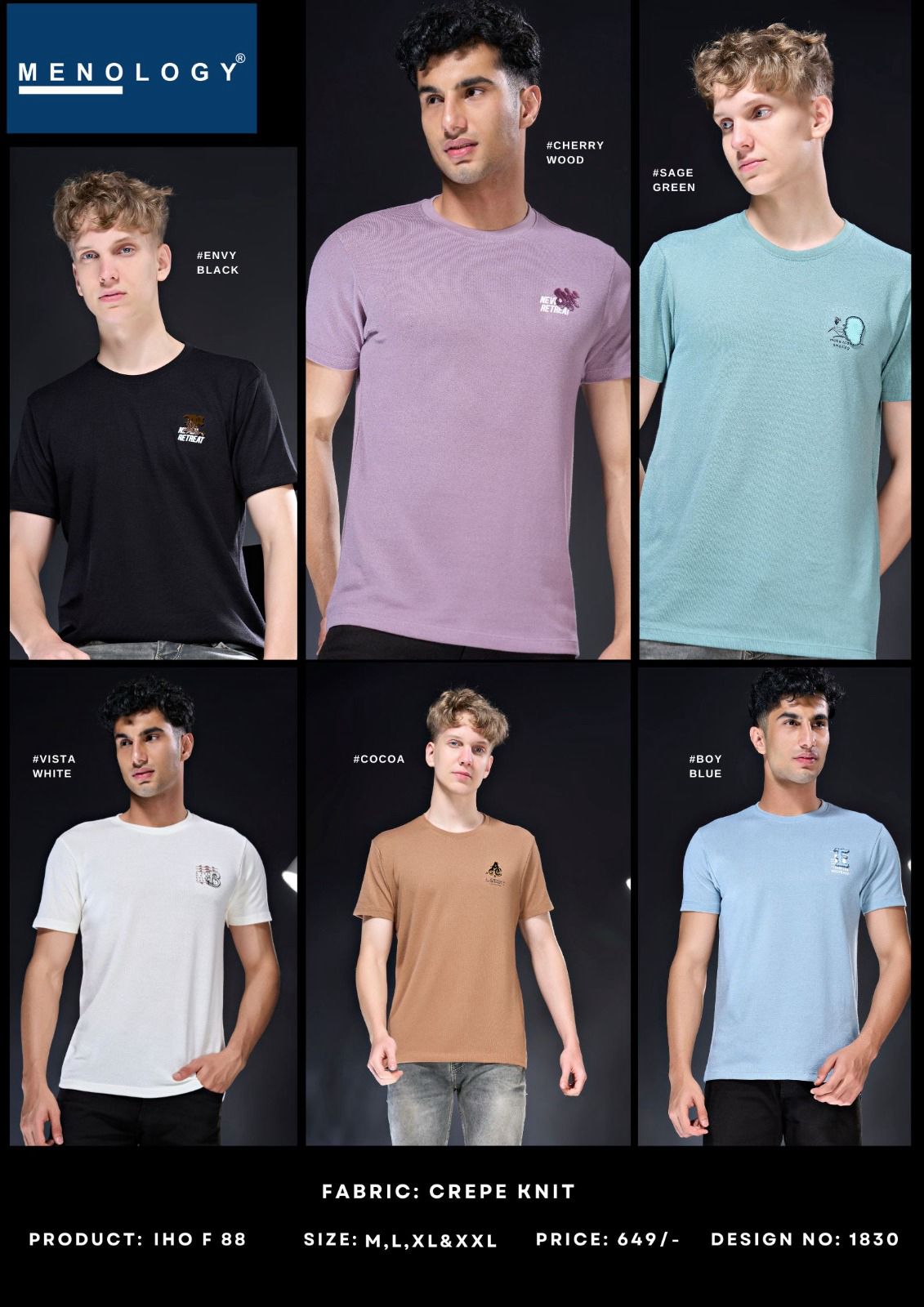 Cold Summer Iho F 88 Menology Crepe Knit Mens Tshirts Manufacturer