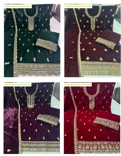 Colgate Nayandeep Velvet Suits Supplier