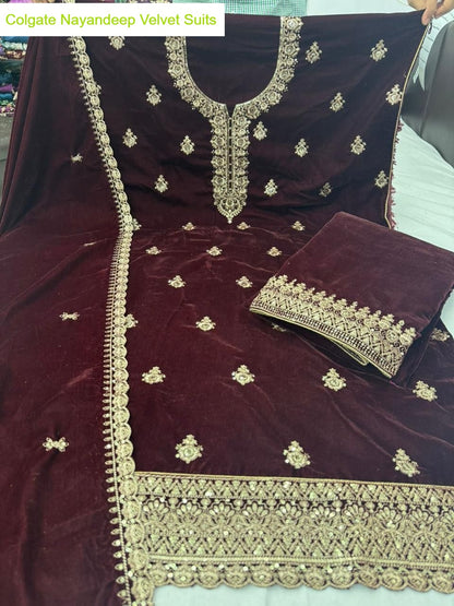 Colgate Nayandeep Velvet Suits Supplier
