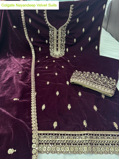 Colgate Nayandeep Velvet Suits Supplier