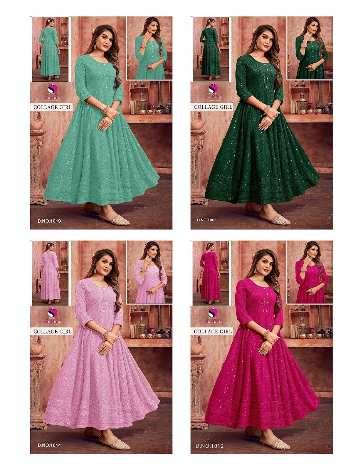 Collage Girl Samara Rayon One Piece Gown Wholesaler Gujarat