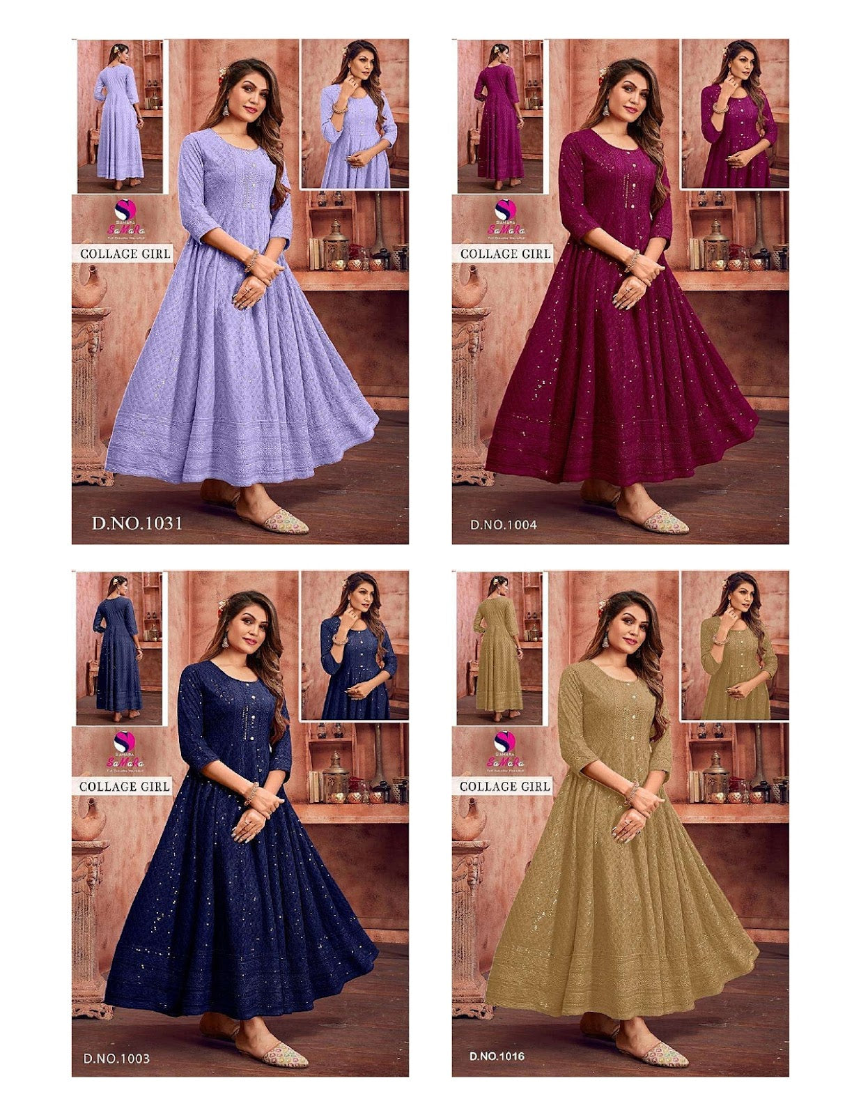 Collage Girl Samara Rayon One Piece Gown Wholesaler Gujarat