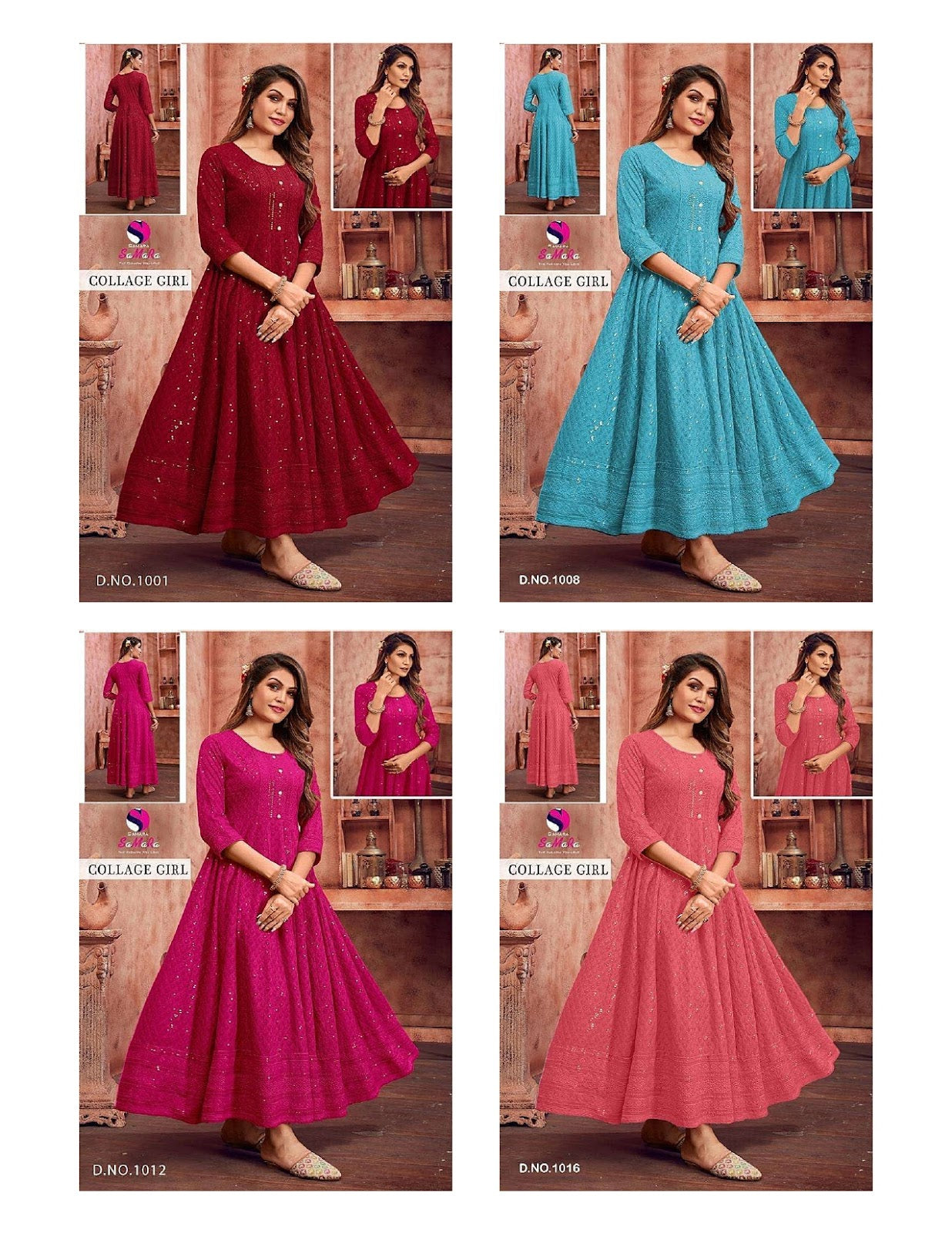 Collage Girl Samara Rayon One Piece Gown Wholesaler Gujarat