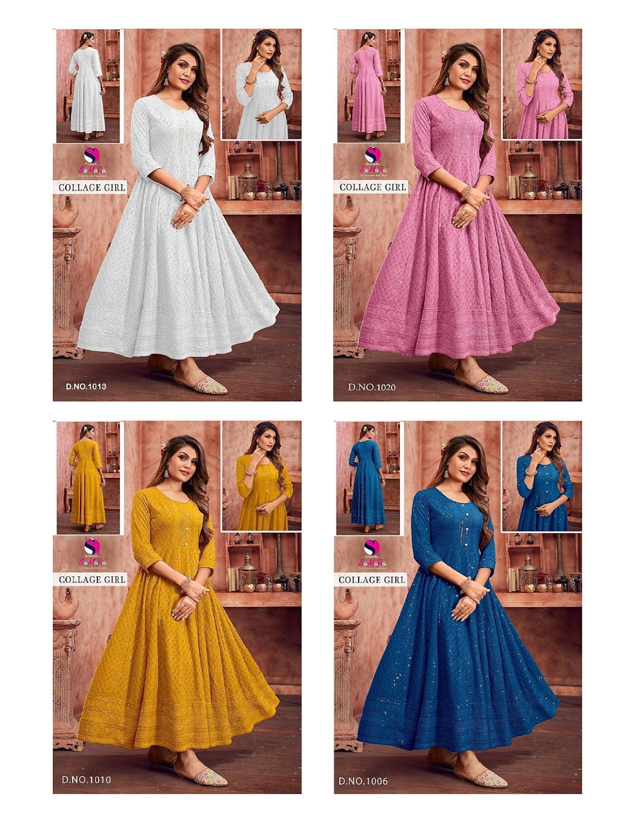 Collage Girl Samara Rayon One Piece Gown Wholesaler Gujarat