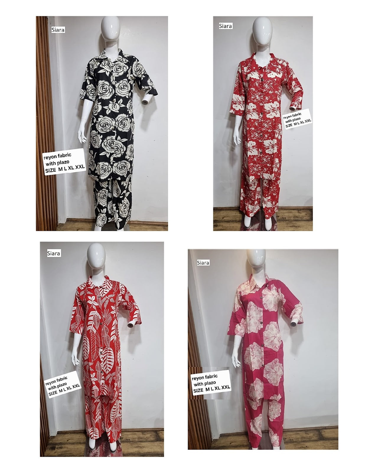 Collar 1507 Siara Pure Reyon Co Ord Set Wholesaler Gujarat