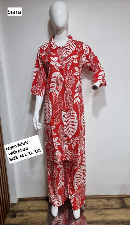 Collar 1507 Siara Pure Reyon Co Ord Set Wholesaler Gujarat