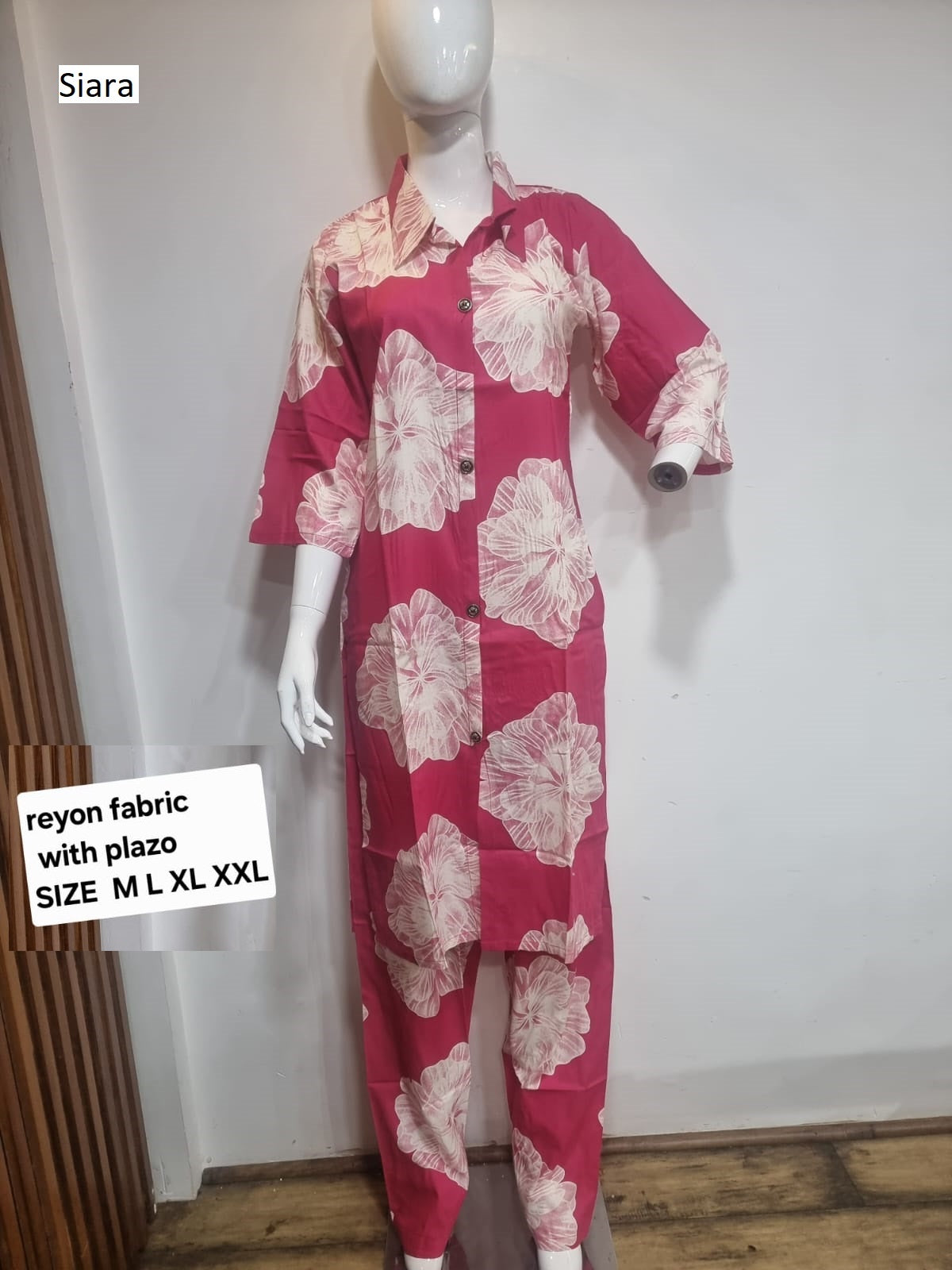 Collar 1507 Siara Pure Reyon Co Ord Set Wholesaler Gujarat