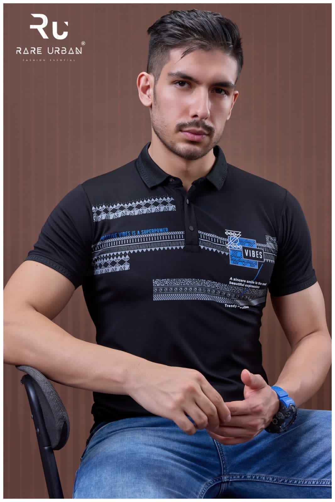 Collar 5918 Rare Urban Tencil Lycra Mens Tshirts Exporter