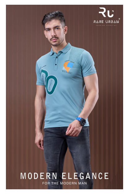 Collar 5918 Rare Urban Tencil Lycra Mens Tshirts Exporter